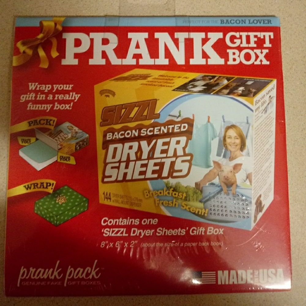 Prank gift box for bacon lovers